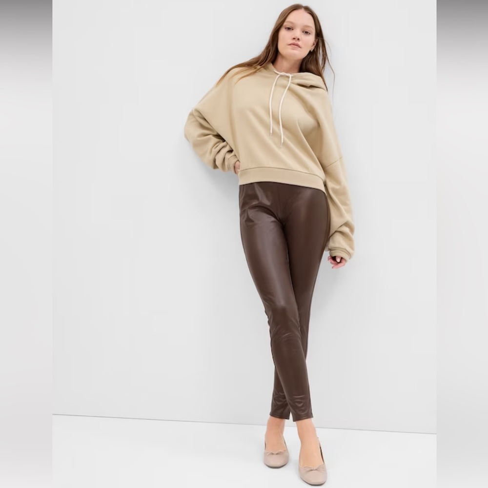 Gap Vegan-Leather Ponte Leggings